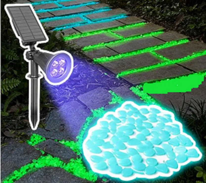 New Arrivals Solar Powered LED Blacklight Combo Set 300pcs Glow-in-the-Dark Pebbles Outdoor Lawn Solar Light Decor Set
New Arrivals Solar Powered LED Blacklight Combo Set 300pcs Glow-in-the-Dark Pebbles Outdoor Lawn Solar Light Decor Set