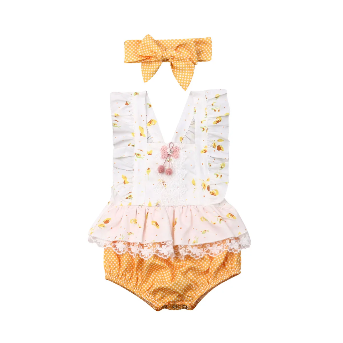 0-24M Newborn Baby Girls Flower Rompers Cute Lace Ruffles Jumpsuit Playsuit Floral Sleeveless Baby Girl Costumes Summer Clothes
0-24M Newborn Baby Girls Flower Rompers Cute Lace Ruffles Jumpsuit Playsuit Floral Sleeveless Baby Girl Costumes Summer Clothes