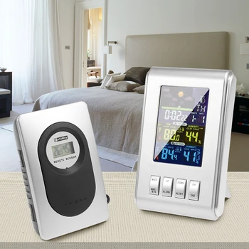 Wireless Weather Station Indoor Outdoor Temperature Humidity Digital Clock LCD Digital Thermometer Clock
Wireless Weather Station Indoor Outdoor Temperature Humidity Digital Clock LCD Digital Thermometer Clock