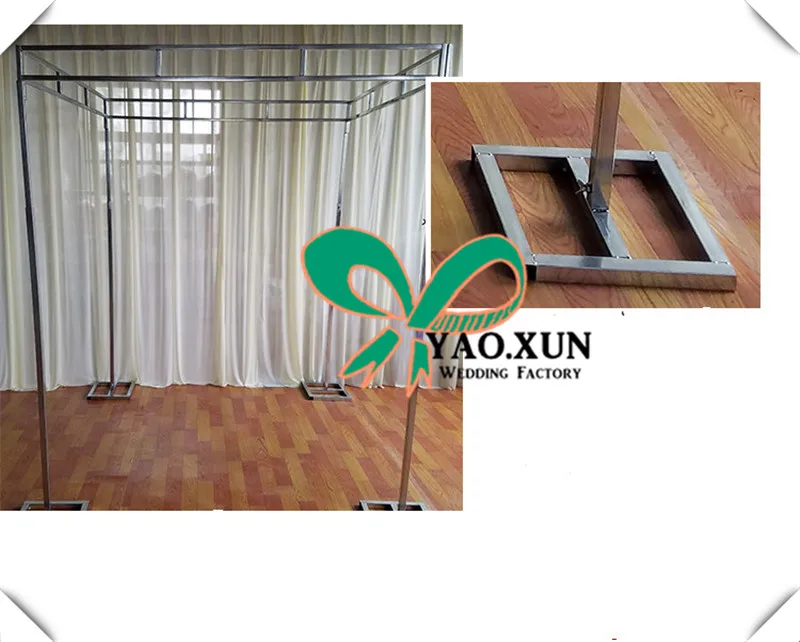 Adjustable stainless steel wedding backdrop stand Four Corner Curtain FRAME Pipe Stand Stent square stand pole 
Adjustable stainless steel wedding backdrop stand Four Corner Curtain FRAME Pipe Stand Stent square stand pole
