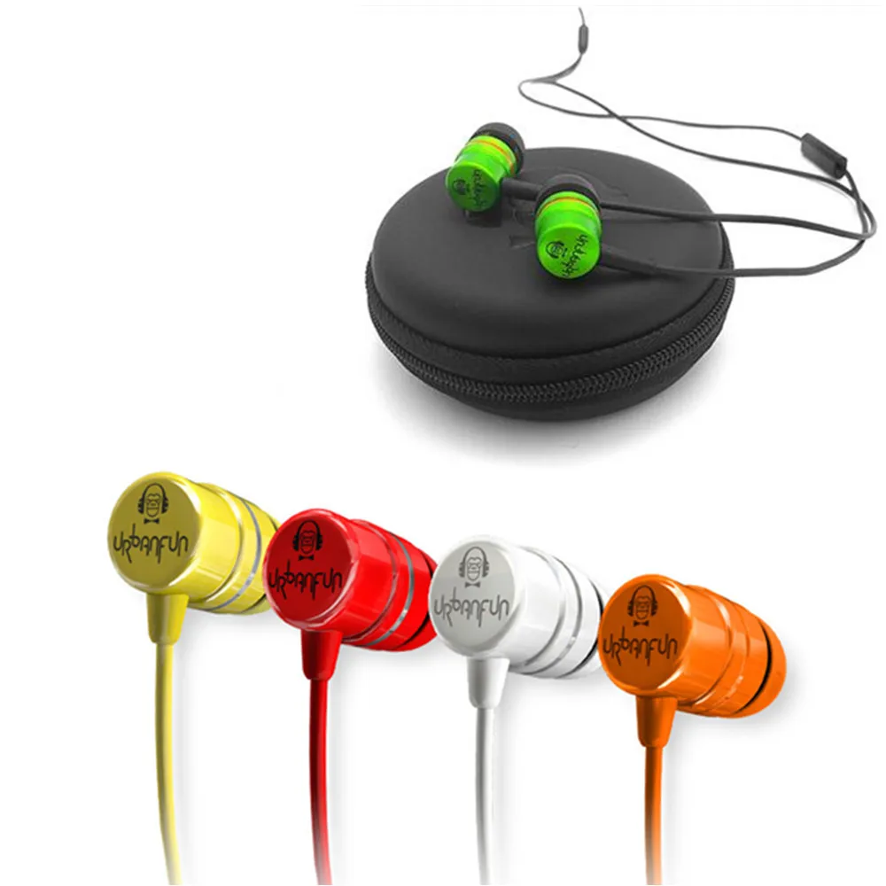 URBANFUN 3 5 мм в ухо наушники бериллия Drive металлические HiFi ушной с микрофоном|in ear