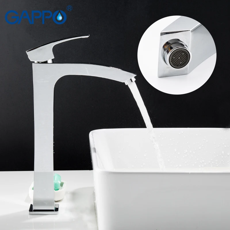 

GAPPO tall basin faucets brass Bathroom sink faucet water mixer Deck Mounted Bath tap Waterfall Faucet taps torneira do anheiro