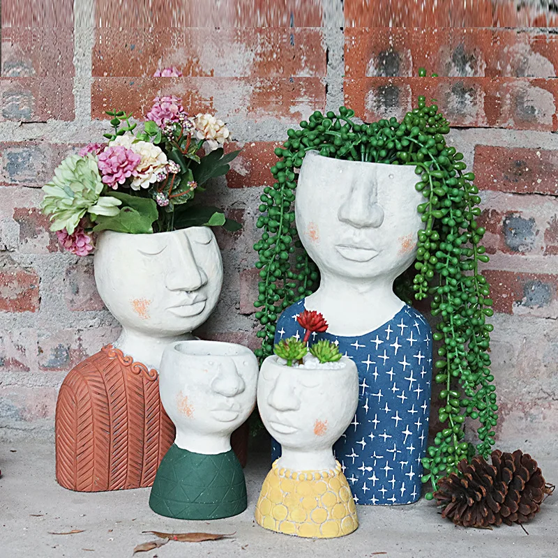Happy Home Art Portrait Sculpture Flower Pot Flower Balcony Garden Decoration Dried Flower Vase Decoration
Happy Home Art Portrait Sculpture Flower Pot Flower Balcony Garden Decoration Dried Flower Vase Decoration
