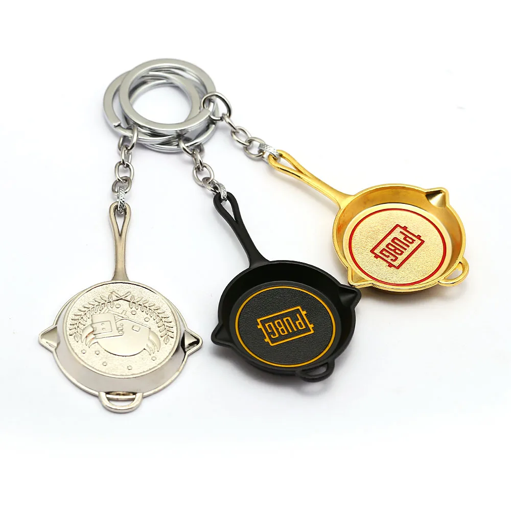 Fashion 3 Colors PUBG Frying Pan Keychain Metal Hot Game Playerunknown's Battlegrounds Keyring For Women And Men Fans
Fashion 3 Colors PUBG Frying Pan Keychain Metal Hot Game Playerunknown's Battlegrounds Keyring For Women And Men Fans