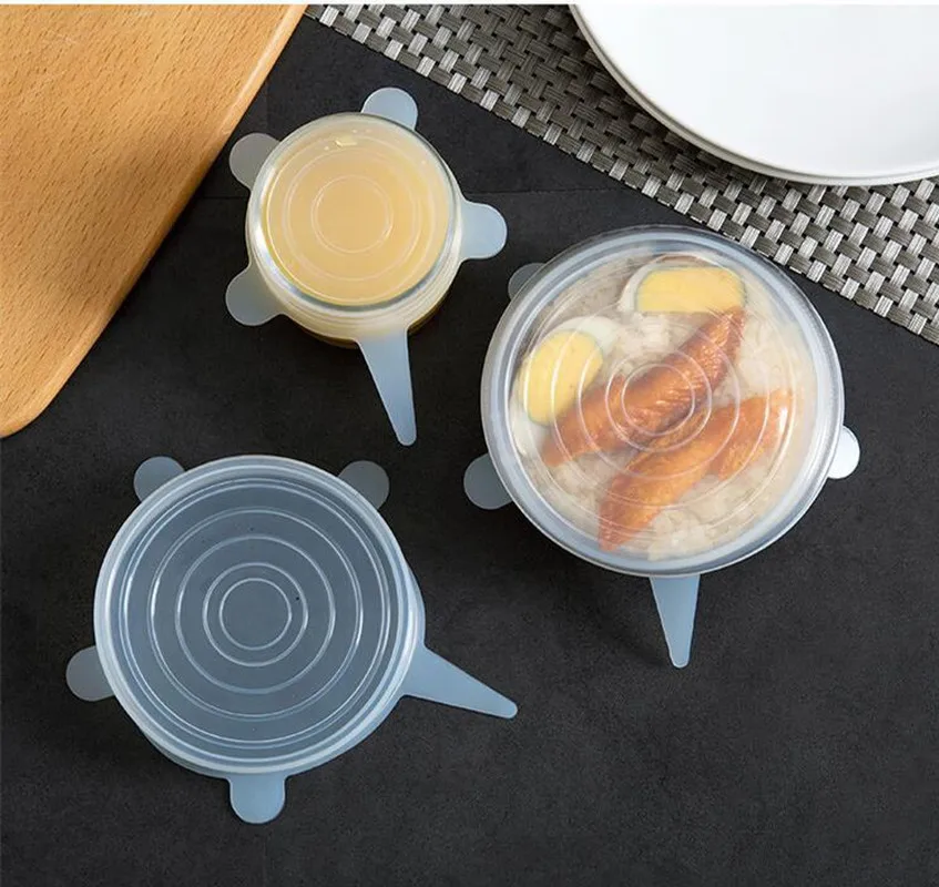 6 Pieces / Set of Silicone Packaging Film Can Stretch and Reuse Vegetable and Fruit Preservation Silicone Cover
6 Pieces / Set of Silicone Packaging Film Can Stretch and Reuse Vegetable and Fruit Preservation Silicone Cover
