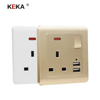KEKA Wall Socket UK standard Power Outlet Switch control Socket with Dual USB Smart Induction Charge Port For Mobile 5V 2.1A
KEKA Wall Socket UK standard Power Outlet Switch control Socket with Dual USB Smart Induction Charge Port For Mobile 5V 2.1A