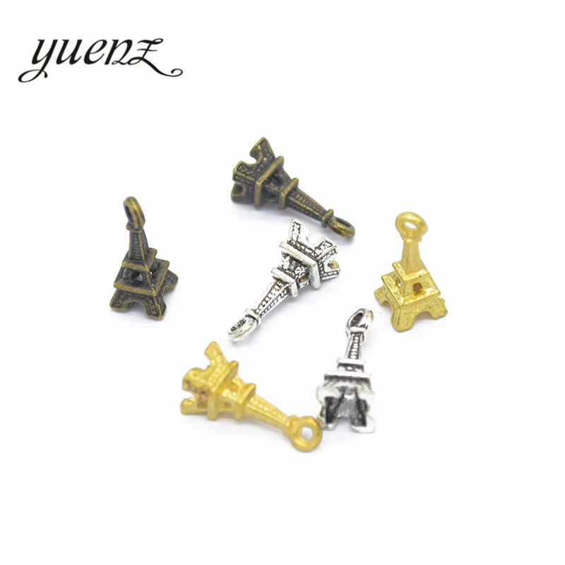 

YuenZ 30pcs Antique Silver color Eiffel tower Charm For Jewelry Making Bracelet Necklace Handmade 18*8mm E3