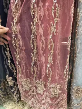 Luxury Embroidered Nigerian Laces Fabric Bridal French Tulle Lace Fabric with beads For Women
Luxury Embroidered Nigerian Laces Fabric Bridal French Tulle Lace Fabric with beads For Women