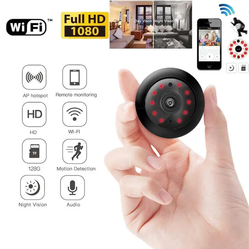 Wireless Mini WiFi IP Camera HD 1080P Smart Home Security Camera Night Vision Video Camcorders for iPhone Android Phone iPad PC
Wireless Mini WiFi IP Camera HD 1080P Smart Home Security Camera Night Vision Video Camcorders for iPhone Android Phone iPad PC