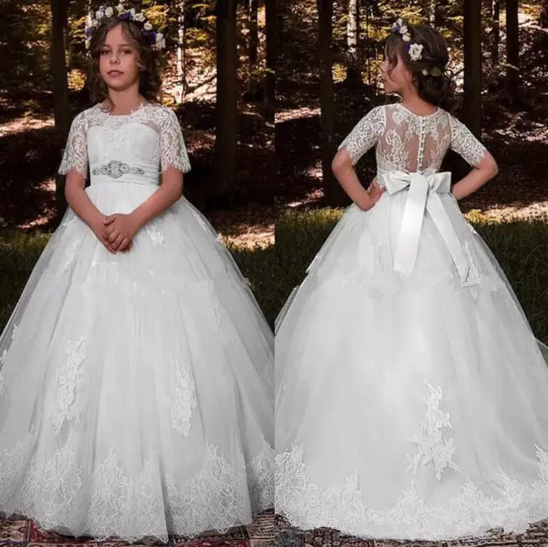 White Lace Flower Girl Dresses For Weddings First Communion Dresses Princess Pageant Party Birthday dress
White Lace Flower Girl Dresses For Weddings First Communion Dresses Princess Pageant Party Birthday dress