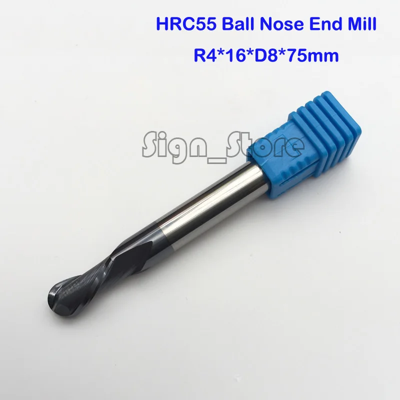 2PCS HRC55 Tungsten Steel Carbide double 2 flute End Mill Bit Milling Cutter Tools Ball Nose CNC Router R4*16*D8*75mm
2PCS HRC55 Tungsten Steel Carbide double 2 flute End Mill Bit Milling Cutter Tools Ball Nose CNC Router R4*16*D8*75mm