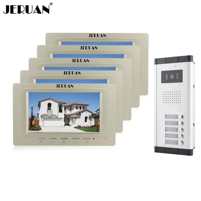 JERUAN Wholesale New Home Apartment Intercom System 5 Monitors Wired 7" Color HD Video Door Phone intercom System FREE SHIPPING
JERUAN Wholesale New Home Apartment Intercom System 5 Monitors Wired 7" Color HD Video Door Phone intercom System FREE SHIPPING