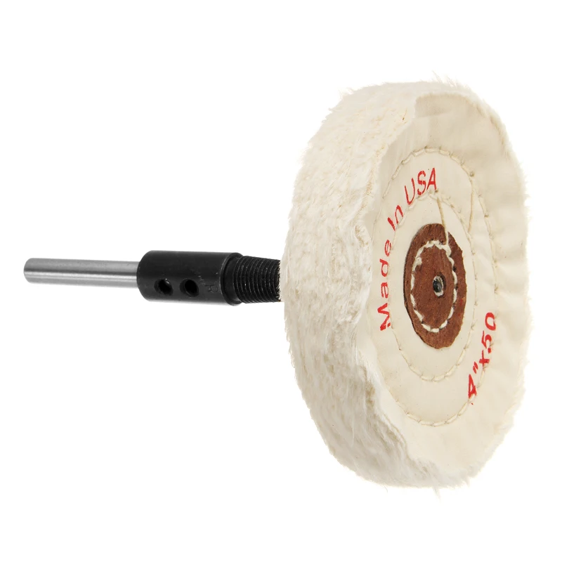 Фото 4 Inch Felt Wool Polishing Wheel Adapter Set Changed Electric Drill Into Machine White | Инструменты