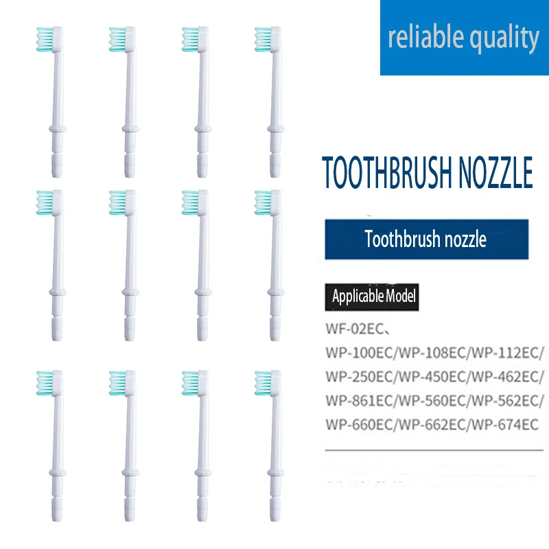 12PcsElectric Oral Cavity Irrigator Toothbrush Jet Nozzle Available Waterpulse/Waterpik/Ocarest/Nicefeel/Flycat/WP-250/WP-260
12PcsElectric Oral Cavity Irrigator Toothbrush Jet Nozzle Available Waterpulse/Waterpik/Ocarest/Nicefeel/Flycat/WP-250/WP-260