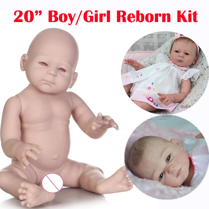20" Kit reborn for boy girl full vinyl silicone reborn baby dolls unpainted blank doll kit anatomically correct bebe kit reborn
20" Kit reborn for boy girl full vinyl silicone reborn baby dolls unpainted blank doll kit anatomically correct bebe kit reborn