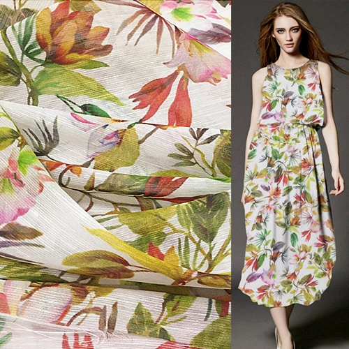 Colorful garden and floral print silk and linen blended fabric 14momme 55" width by yard,SLN071
Colorful garden and floral print silk and linen blended fabric 14momme 55" width by yard,SLN071