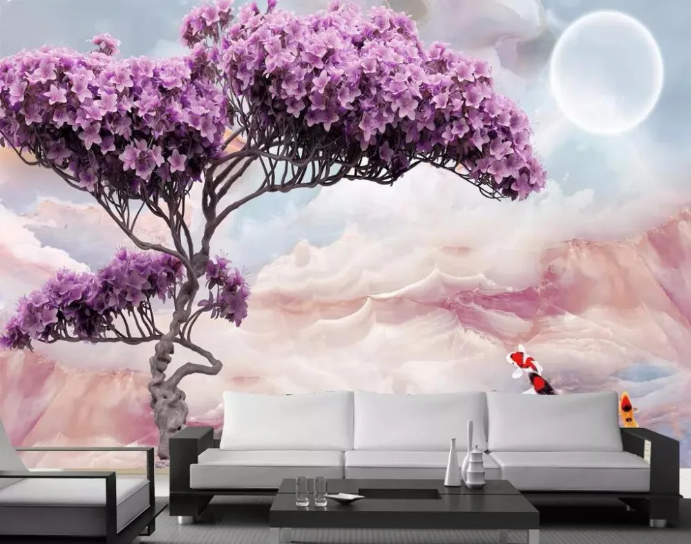 Printing Photo Wallpaper Tree 3D Wall Murals For Living Room Bedroom Interior Decor Girls | Обустройство дома