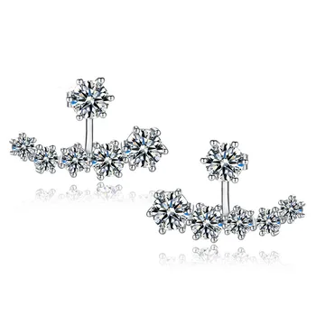 New Fashion 925 Sterling Silver Shiny Cubic Zirconia Crystal Beads Neckband Stud Earrings for Women Wedding Bijoux Brincos
New Fashion 925 Sterling Silver Shiny Cubic Zirconia Crystal Beads Neckband Stud Earrings for Women Wedding Bijoux Brincos