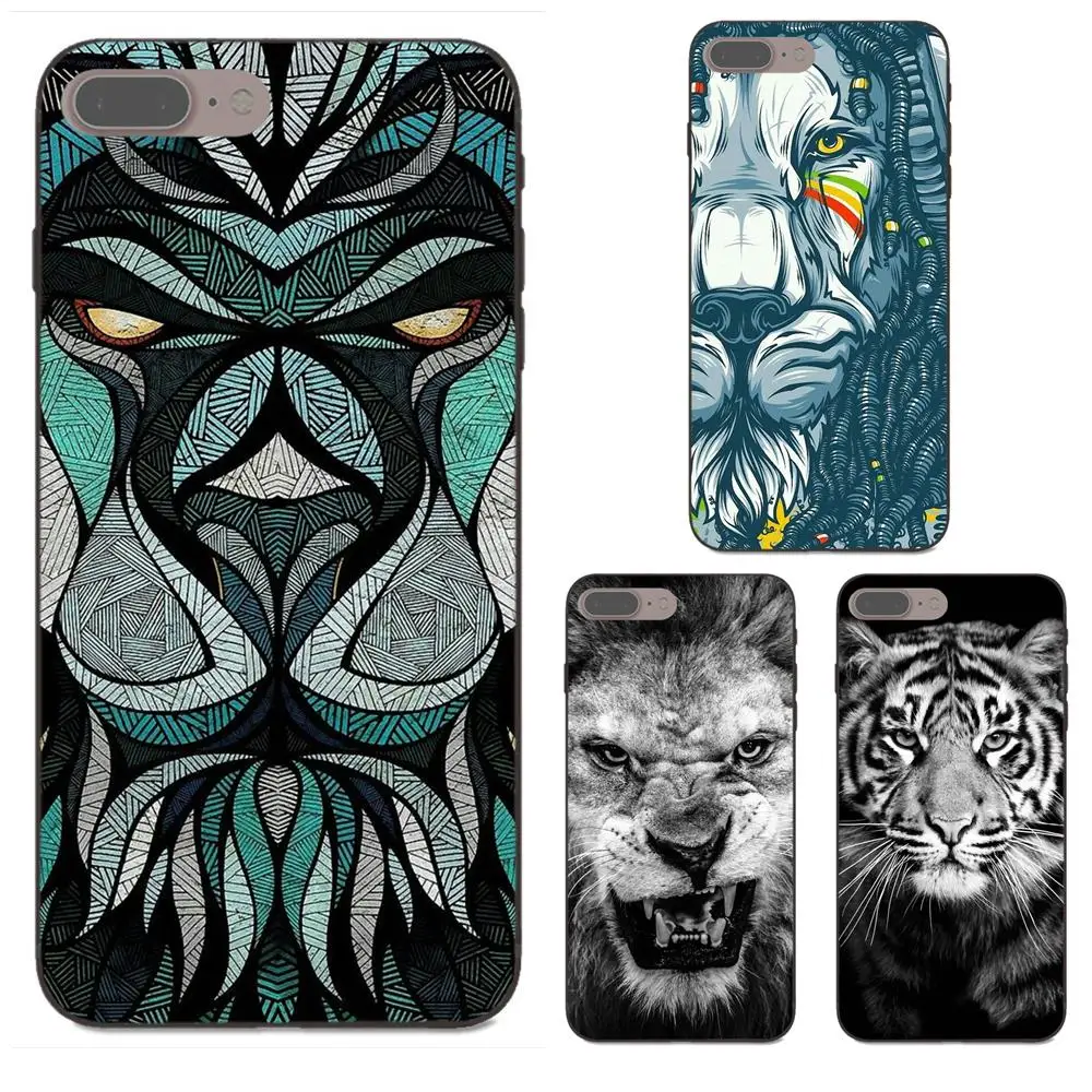 

For Huawei Honor 6A 7A 7X 8A 8C 8X Mate 9 10 20 P8 P10 P20 P30 Lite Pro 2017 TPU Print Capa Lion Tiger Animal