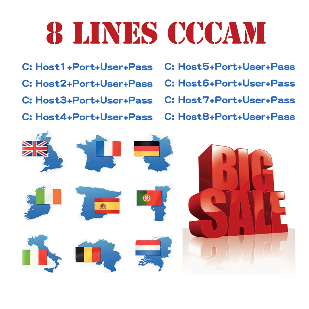 1 Year Europe 8 Lines CCCAM Server for DVB S2 V7S V8 V9 Satellite TV Receiver for Spain Portugal Germany Italy supply free test
1 Year Europe 8 Lines CCCAM Server for DVB S2 V7S V8 V9 Satellite TV Receiver for Spain Portugal Germany Italy supply free test