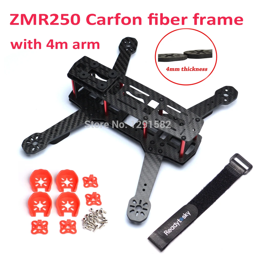 ZMR250 V2 250 250mm Carbon Fiber FPV Quadcopter Frame Kit with 4mm arm + Motor cover for 22 series motor
ZMR250 V2 250 250mm Carbon Fiber FPV Quadcopter Frame Kit with 4mm arm + Motor cover for 22 series motor