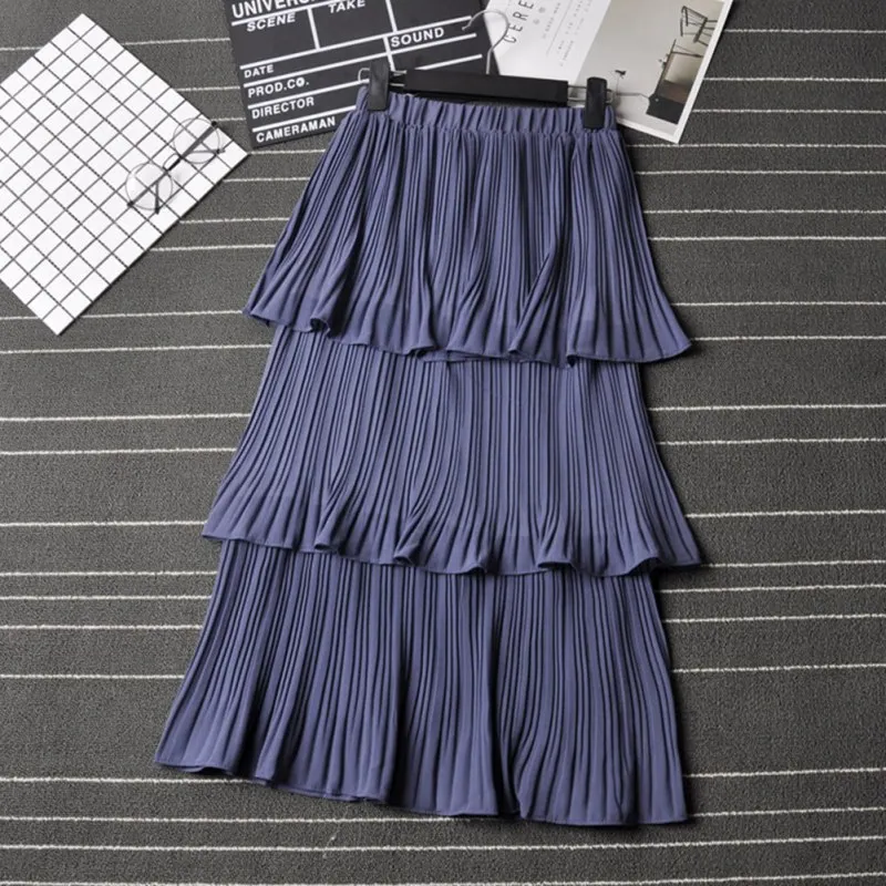 Summer Sweet Thin Fairy Cake Skirt Women Solid Pleated Long Skirt Ladies High Waist Elegant Skirts
Summer Sweet Thin Fairy Cake Skirt Women Solid Pleated Long Skirt Ladies High Waist Elegant Skirts