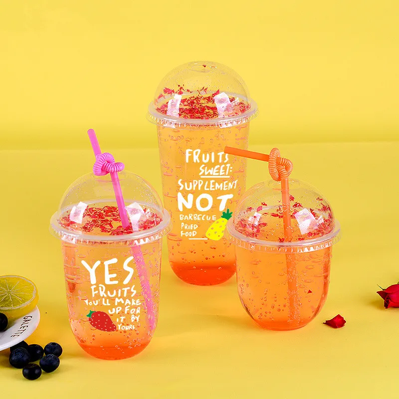 50pcs 95 caliber u-shaped strawberry pineapple transparent cup disposable fruit juice cold drink milk tea plastic cup with lid
50pcs 95 caliber u-shaped strawberry pineapple transparent cup disposable fruit juice cold drink milk tea plastic cup with lid