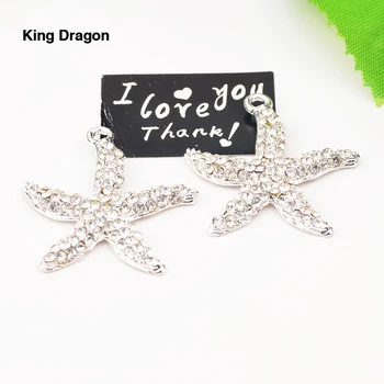 King Dragon Rhinestone Starfish Pendant Used On Earrings Or Decoration 29MM*32MM 100pcs/lot Silver Color Flat Back KD569 
King Dragon Rhinestone Starfish Pendant Used On Earrings Or Decoration 29MM*32MM 100pcs/lot Silver Color Flat Back KD569
