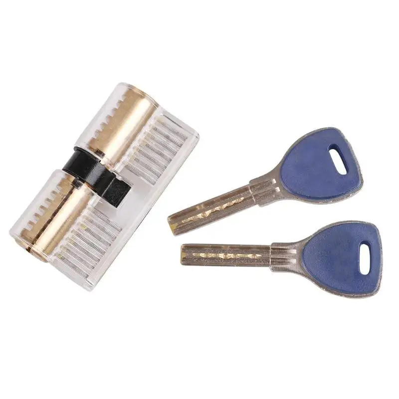 Acrylic Transparent Visible Lock Pick Cutaway Padlock with 2 Keys Locksmith Practice Skill Training Tools Kits
Acrylic Transparent Visible Lock Pick Cutaway Padlock with 2 Keys Locksmith Practice Skill Training Tools Kits