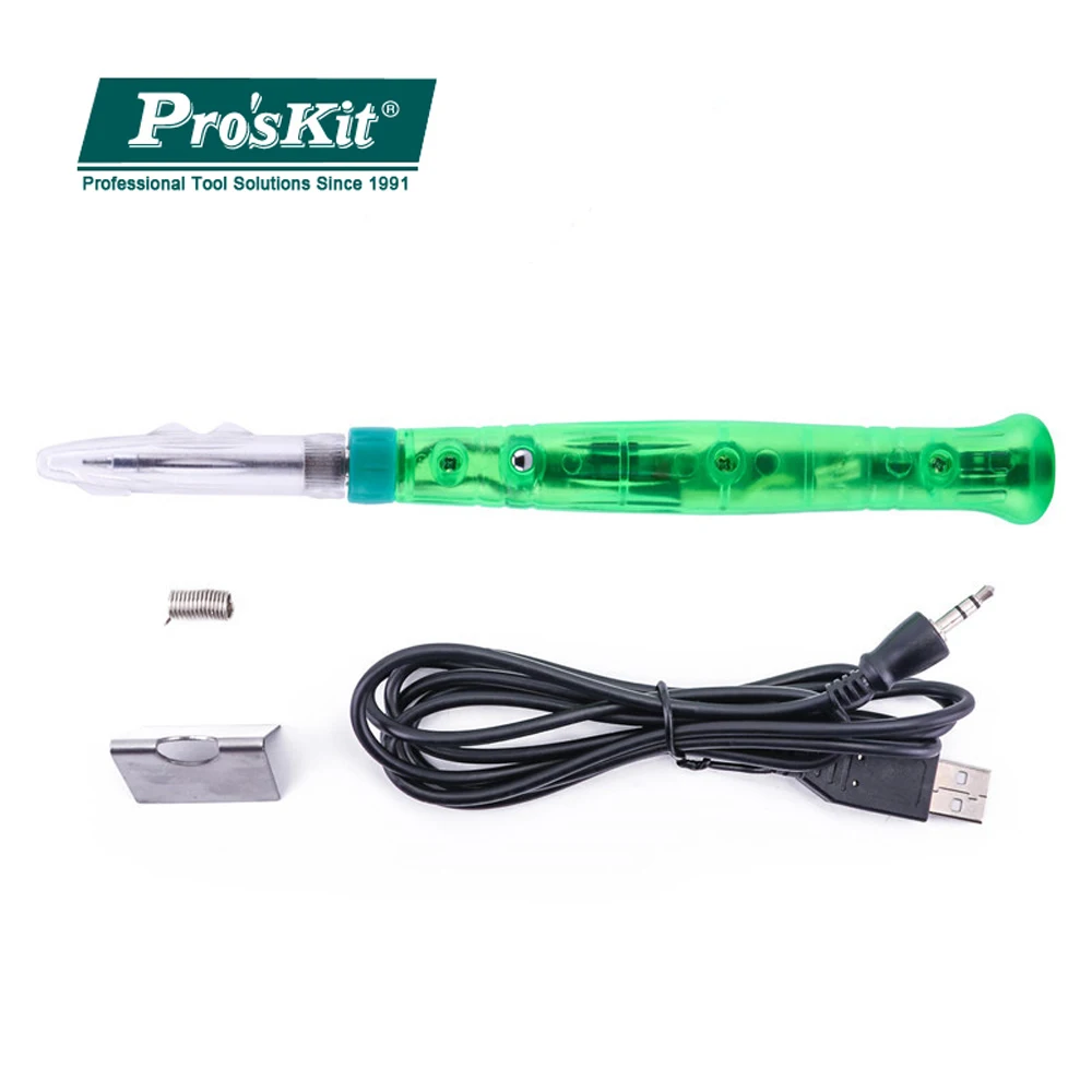 Pro'skit SI-168U USB Powered Soldering Iron 8W 5V Mobile Computer Repair Welding Small Mini Portable Outdoor Soldering Kit
Pro'skit SI-168U USB Powered Soldering Iron 8W 5V Mobile Computer Repair Welding Small Mini Portable Outdoor Soldering Kit