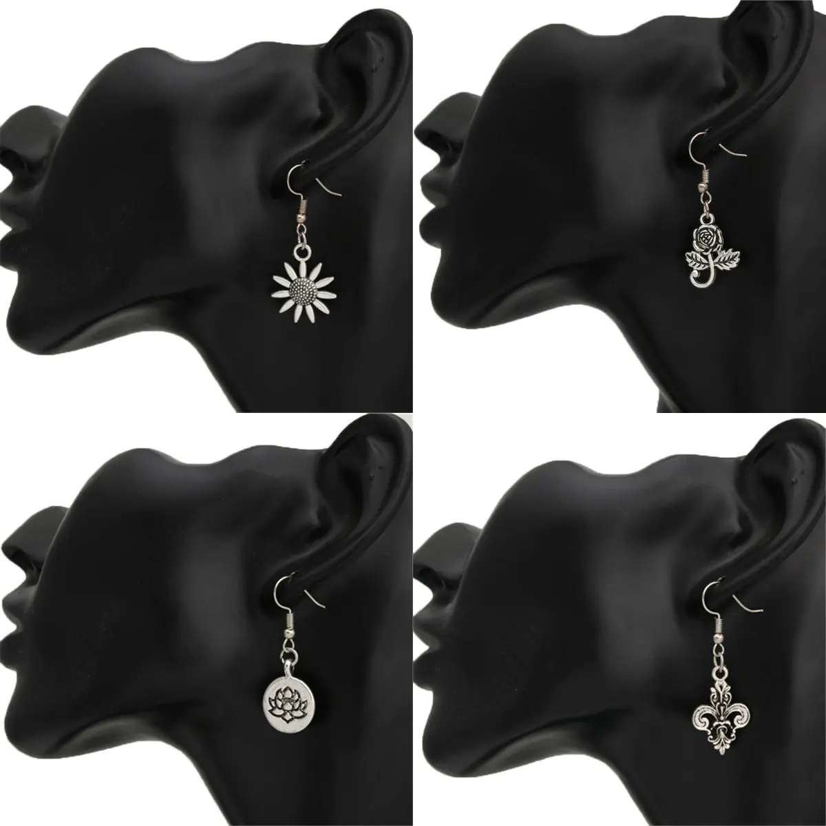 1pair Silver Rose Frech Lily Lotus Flower Earrings For Women New Design Lovely Girls Gift Statement Jewelry Pendientes
1pair Silver Rose Frech Lily Lotus Flower Earrings For Women New Design Lovely Girls Gift Statement Jewelry Pendientes