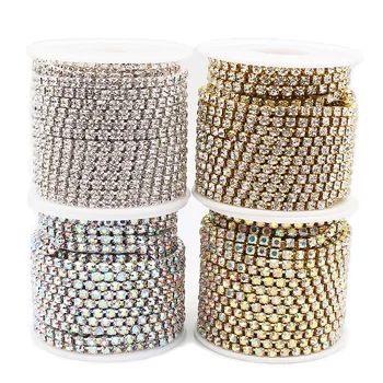 Rhinestones Chain 10 Yards 1 Row Ss8 Copper Claw Shiny Crystals glass Stones Crafts Glue on Rhinestones Cup Chain For Clothes
Rhinestones Chain 10 Yards 1 Row Ss8 Copper Claw Shiny Crystals glass Stones Crafts Glue on Rhinestones Cup Chain For Clothes