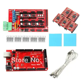 Geeetech RAMPS1.4 Shield, Iduino Mega2560 Board with Pololu stepper motor driver A4988 with heatsink for Prusa Mendel 3D Printer
Geeetech RAMPS1.4 Shield, Iduino Mega2560 Board with Pololu stepper motor driver A4988 with heatsink for Prusa Mendel 3D Printer