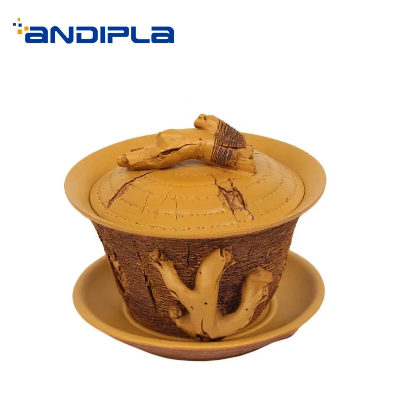 200ml Yixing Purple Clay Gaiwan Emboss Pattern Natural Zisha Segment Mud Tea Tureen Home Drinkware Teaware Art Decoration Craft
200ml Yixing Purple Clay Gaiwan Emboss Pattern Natural Zisha Segment Mud Tea Tureen Home Drinkware Teaware Art Decoration Craft