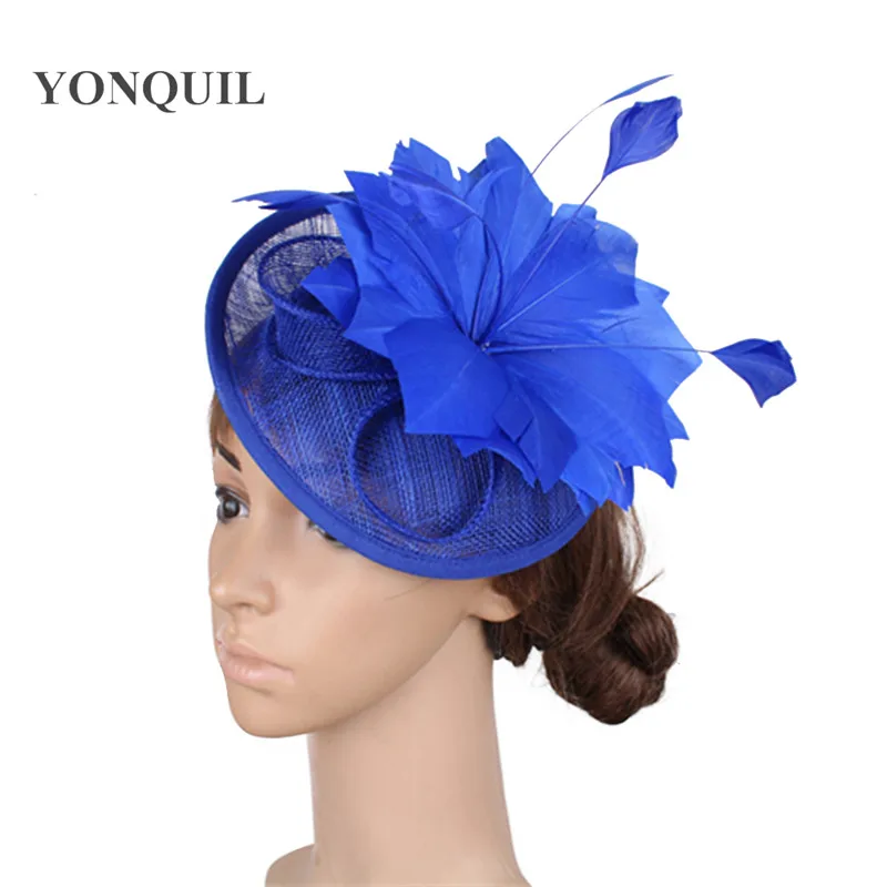 vintage sinamay party derby fascinator wedding hat royal blue feather flower headpieces elegant fancy Event hair clips for women
vintage sinamay party derby fascinator wedding hat royal blue feather flower headpieces elegant fancy Event hair clips for women