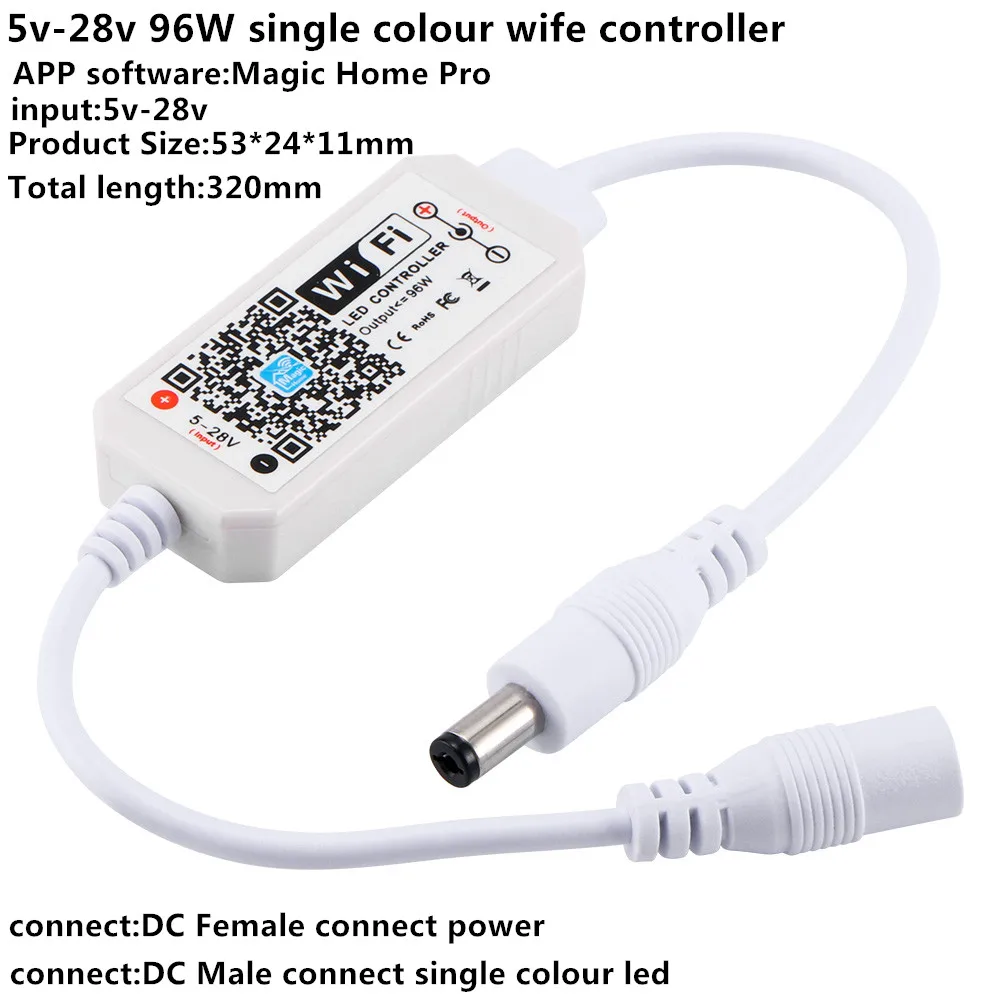 Mini Monochrome wifi dimmer Controller Led Dimmable 5050 Strip Lights Controller Smart Phone App Switch Wifi Controller
Mini Monochrome wifi dimmer Controller Led Dimmable 5050 Strip Lights Controller Smart Phone App Switch Wifi Controller