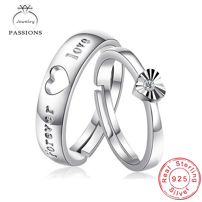 Hot Fashion 925 Sterling Silver Rings Open Resizable Ring Lover Set Rings CZ Pendant Rings For Lover Couples Jewelry
Hot Fashion 925 Sterling Silver Rings Open Resizable Ring Lover Set Rings CZ Pendant Rings For Lover Couples Jewelry