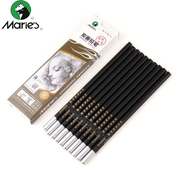 Maries 12Pcs/Box Lead Soft/Neutral/Hard Charcoal Pencil Black Sketch Drawing Pencils Non toxic Pencil For School Art Supplie
Maries 12Pcs/Box Lead Soft/Neutral/Hard Charcoal Pencil Black Sketch Drawing Pencils Non toxic Pencil For School Art Supplie