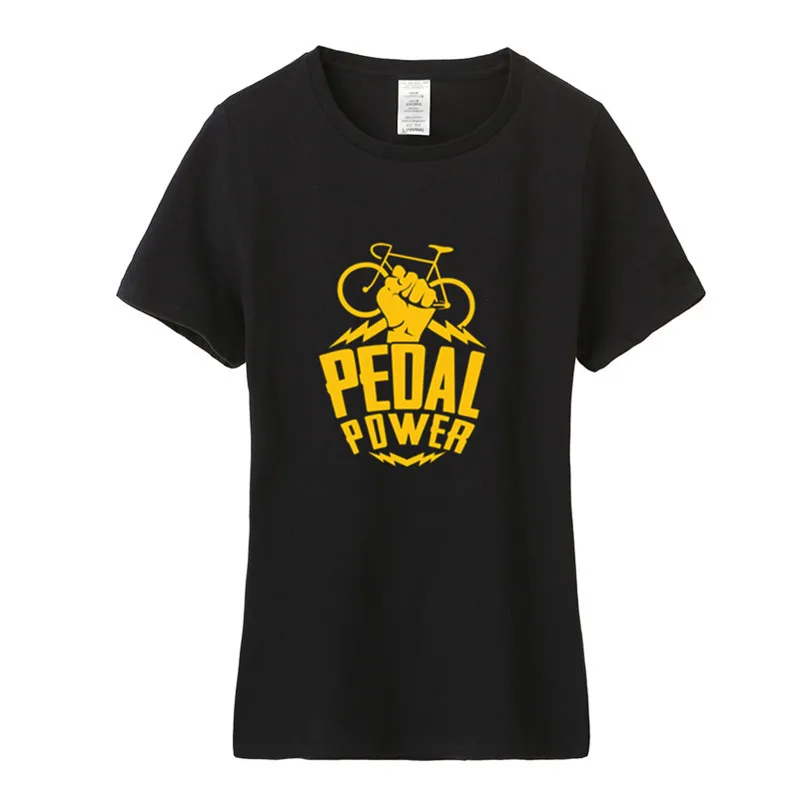Summer Biker Pedal Power T Shirt Women Girl O-neck Cotton Short Sleeve Biker T-shirts Female Clothing Tops TM-029 
Summer Biker Pedal Power T Shirt Women Girl O-neck Cotton Short Sleeve Biker T-shirts Female Clothing Tops TM-029