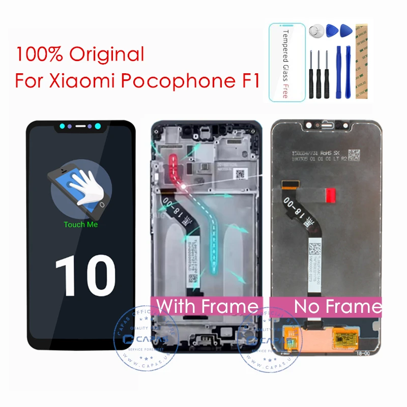 Original For Xiaomi Pocophone F1 LCD Display Frame 10 Touch Screen For Xiaomi Poco F1 LCD Digitizer Replacement Repair Parts
Original For Xiaomi Pocophone F1 LCD Display Frame 10 Touch Screen For Xiaomi Poco F1 LCD Digitizer Replacement Repair Parts