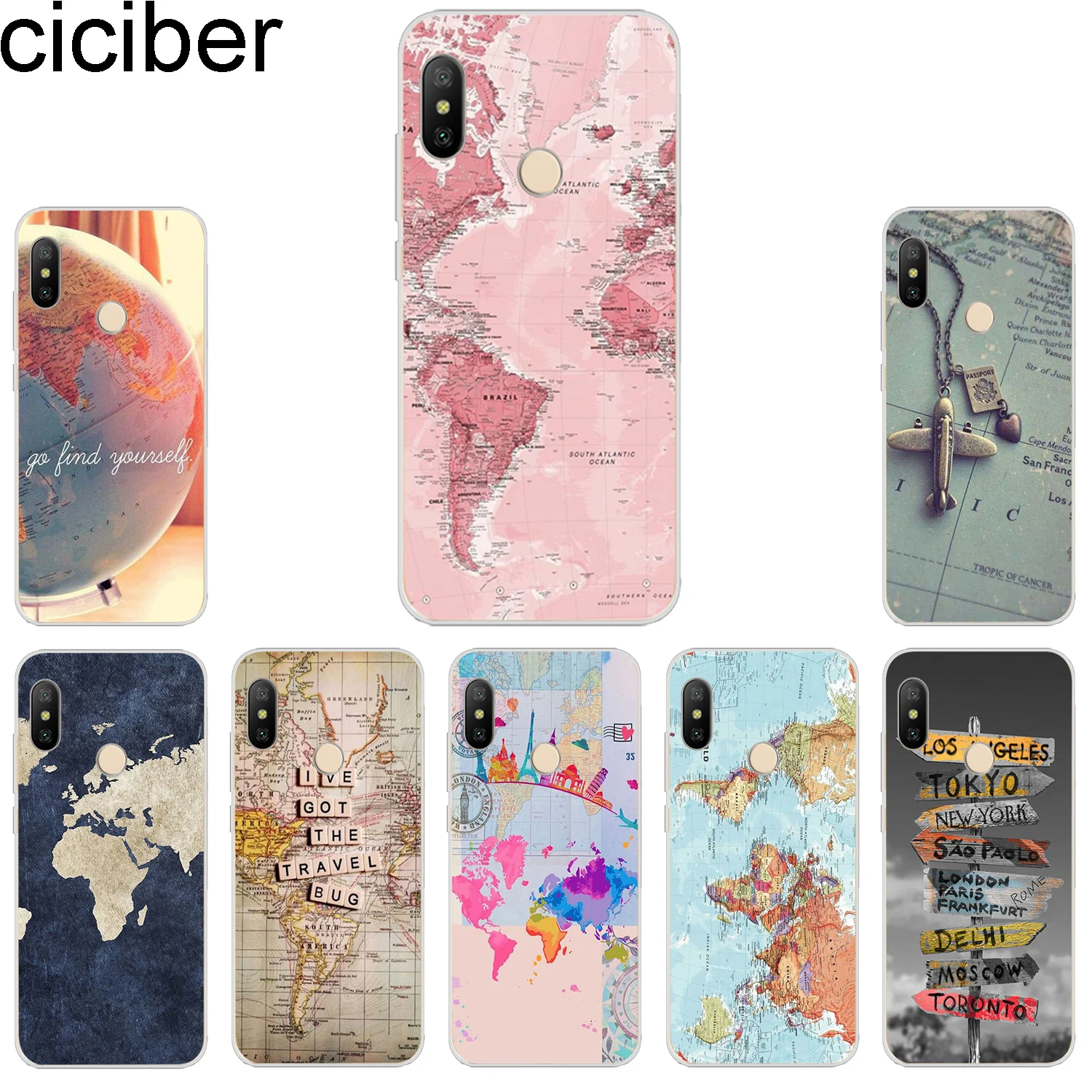 ciciber Phone Case for Xiaomi Redmi Note 7 6 5 5A 4 4X 3 Pro Soft TPU Back Cover for Redmi S2 5Plus 6A 4A 3S Y1 Lite World Map
ciciber Phone Case for Xiaomi Redmi Note 7 6 5 5A 4 4X 3 Pro Soft TPU Back Cover for Redmi S2 5Plus 6A 4A 3S Y1 Lite World Map