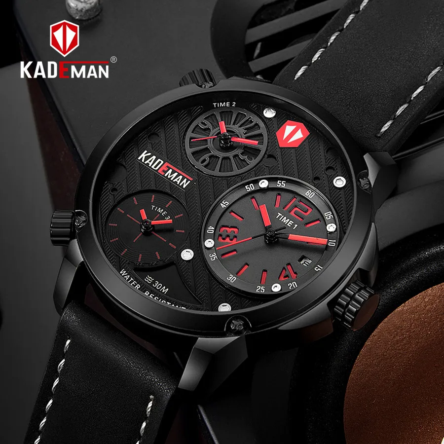 KADEMAN TOP Brand Luxury Men Watch Fashion Sports Army Quartz Wristwatch Waterproof Leather Vintage Male Clock Relogio Masculino
KADEMAN TOP Brand Luxury Men Watch Fashion Sports Army Quartz Wristwatch Waterproof Leather Vintage Male Clock Relogio Masculino
