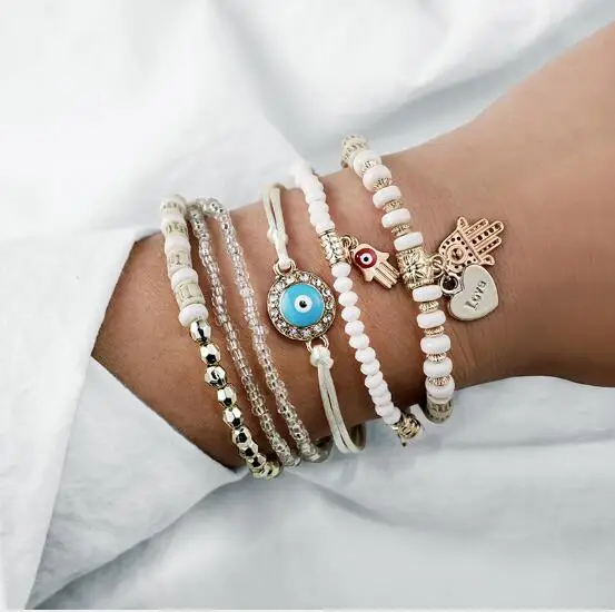 1set Woman Boho Multilayer Beads Charm Bracelets for Women Vintage Stone Crystal Bracelets & Bangles Pulseras Ethnic Jewelry
1set Woman Boho Multilayer Beads Charm Bracelets for Women Vintage Stone Crystal Bracelets & Bangles Pulseras Ethnic Jewelry