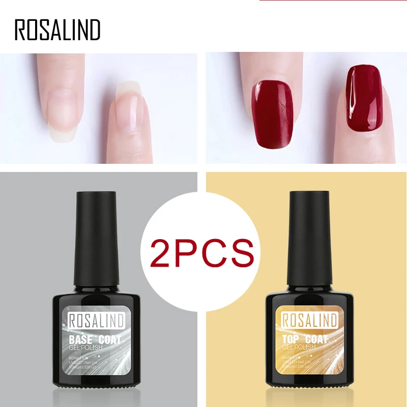 ROSALIND Nail Gel top and base for gel polish long 2 pcs 10ml top base for nail gel varnishes need to cure for nail art
ROSALIND Nail Gel top and base for gel polish long 2 pcs 10ml top base for nail gel varnishes need to cure for nail art