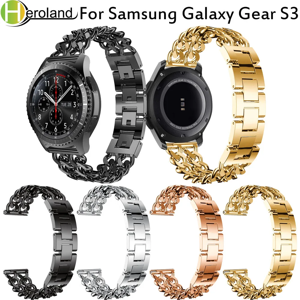 new 22MM Replacement watch band For Samsung Gear S3 Frontier / Classic smart Watch Band Cowboy chain Stainless Steel for Gear S3
new 22MM Replacement watch band For Samsung Gear S3 Frontier / Classic smart Watch Band Cowboy chain Stainless Steel for Gear S3