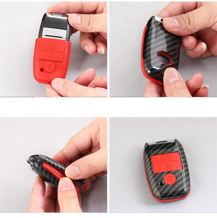 Carbon-Fiber-Car-Key-Cover-Case-Keychain-For-Kia-Ceed-Rio-Sportage-R-K3-K4-K5 (4)