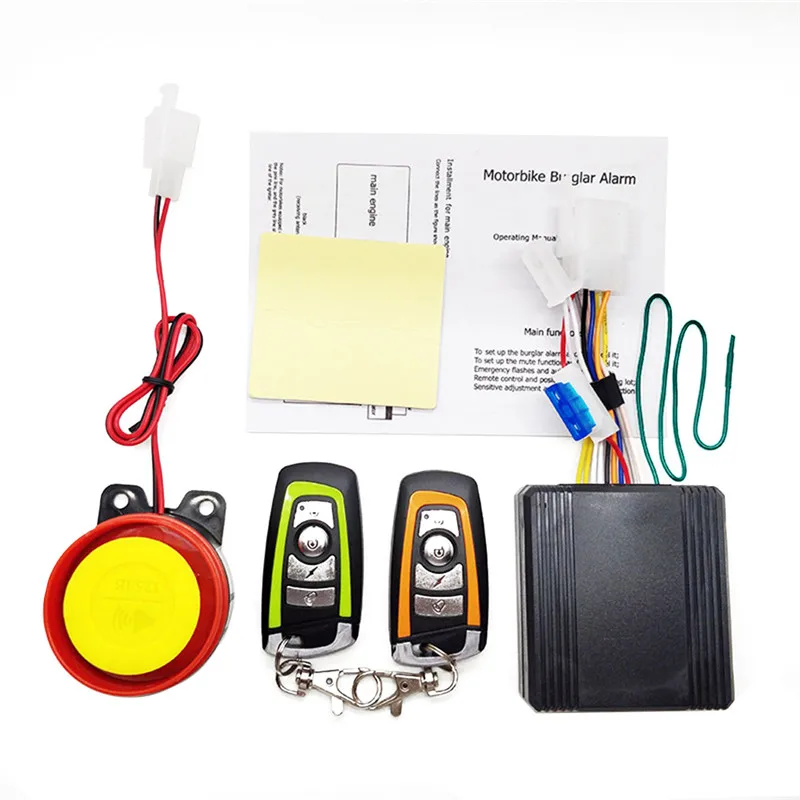 Universal Motorcycle Alarm System Scooter Anti-theft Security Alarm System Two-way with Engine Start Remote Control Key Fob
Universal Motorcycle Alarm System Scooter Anti-theft Security Alarm System Two-way with Engine Start Remote Control Key Fob