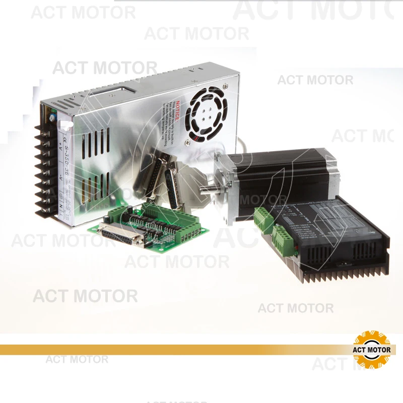 ACT Motor 1Axis Nema23 Stepper Motor Single Shaft 23HS2430 425oz-in 3A 4Leads Bipolar+Driver DM542 128Micro Medical Laser Mill
ACT Motor 1Axis Nema23 Stepper Motor Single Shaft 23HS2430 425oz-in 3A 4Leads Bipolar+Driver DM542 128Micro Medical Laser Mill