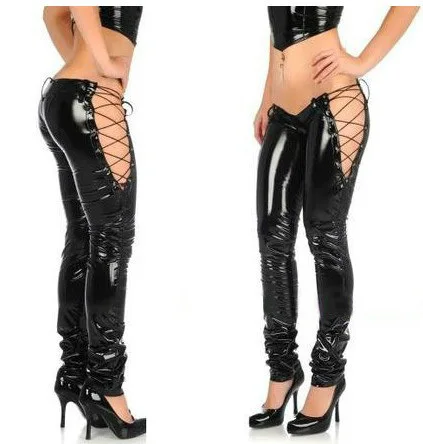 New Sexy Pvc MAT Faux Leather Bandage Shiny Pencil Pants Low Waist Bandage Slim Fashion Club Dance wear XXL FX092
New Sexy Pvc MAT Faux Leather Bandage Shiny Pencil Pants Low Waist Bandage Slim Fashion Club Dance wear XXL FX092