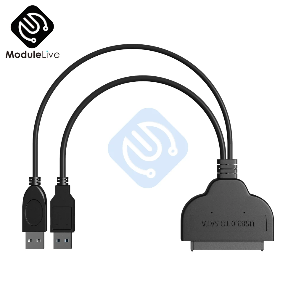 USB 3 0 для SATA 22 Pin 2 5 дюйма драйвер жесткого диска SSD адаптер соединитель конвертер